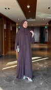 lena şallı abaya kahvrengi