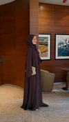 lena şallı abaya kahvrengi