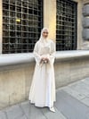 lena şallı abaya krem