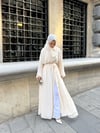 lena şallı abaya krem