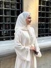 lena şallı abaya krem