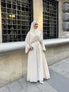 lena şallı abaya krem