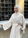 lena şallı abaya krem