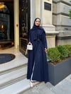 lena şallı abaya lacivert