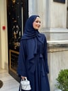 lena şallı abaya lacivert
