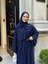 lena şallı abaya lacivert