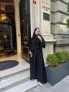 lena şallı abaya siyah