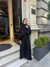 lena şallı abaya siyah