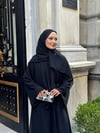 lena şallı abaya siyah