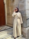 zümra 3 lü keten abaya bej