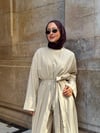 zümra 3 lü keten abaya bej