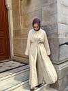 zümra 3 lü keten abaya bej
