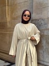 zümra 3 lü keten abaya bej
