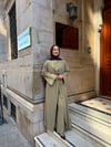 zümra 3 lü keten abaya yeşil