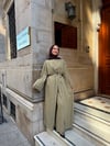 zümra 3 lü keten abaya yeşil
