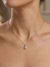 Baget Taşlı Silver Çıtır Kolye