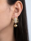 Bgm Khan Gold Top Detaylı Böcekli Küpe