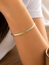 CM 14K Yassı Zincir Yılan Model Gold Bileklik
