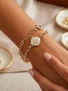 CTS Beyaz Detay Gold Bileklik