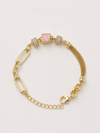 CTS Pembe Küp Detay Gold Bileklik