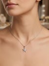 Deniz Yıldızı Taşlı Silver Çıtır Kolye