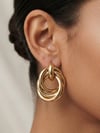 İç İçe Geçmiş Trinity Gold Halka Küpe