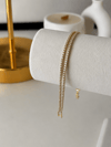 İkili İnce Su Yolu Gold Bileklik