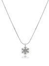 Kristal Kar Tanesi Taşlı Silver Kolye 45cm