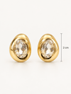 Markiz Damla Gold Pirinç Küpe