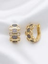 Mls Grl Halka Taşlı Gold Küpe