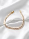 Oval Kesim Su Yolu Gold Bileklik