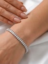 Oval Kesim Su Yolu Silver Bileklik