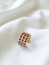 Pembe Taşlı Gold Kıkırdak Küpe