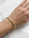 Pirinç Zirkon Taşlı Yıldız Model Bileklik-Gold