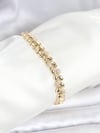 Vip Seri Sarmal Damla Model Zirkon Taşlı Gold Bileklik
