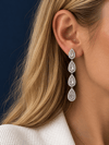 Zirkon Taşlı Damla Model Sallantılı Küpe