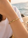 Zirkon Taşlı Kemik Model Gold Vip Bileklik