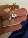 Zirkon Taşlı Kutup Yıldızı Model Gold Renk 3lü Bileklik