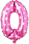 . VİTRİNİ 0 Rakamlı 16 İnç Pembe Kalpli Folyo Balon 36 CM (Pembe) 903970