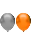 20’li Metalik Balon Seti, 2 Renk X 10, Gümüş, Mavi. Helyum Uyumlu