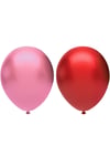 40’lı Metalik Balon Seti, 2 Renk X 20, Pembe, Turkuaz. Helyum Uyumlu