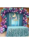 50 Adet Deniz Kızı Balon Konsepti Mor Lila Mavi Pembe 2,5 m Balon Zinciri