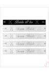 Bride Bileklik Bekarlığa Veda Parti Aksesuarı Bride-Team Bride Bileklik 5'li BEYAZ Gümüş