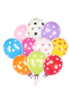 Çok Renkli Puanlı Balon - 10 Adet