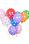 Çok Renkli Puanlı Balon - 10 Adet