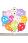 Çok Renkli Puanlı Balon - 10 Adet