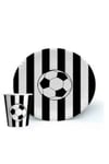 Futbol çizgili tabak bardak seti