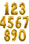 Gold renk Rakam Folyo Balon Küçük Boy 16 inç