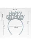 Happy Birthday Taç - Gümüş