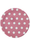 Karton Pembe Puantiyeli Tabak 23cm 8 Adet